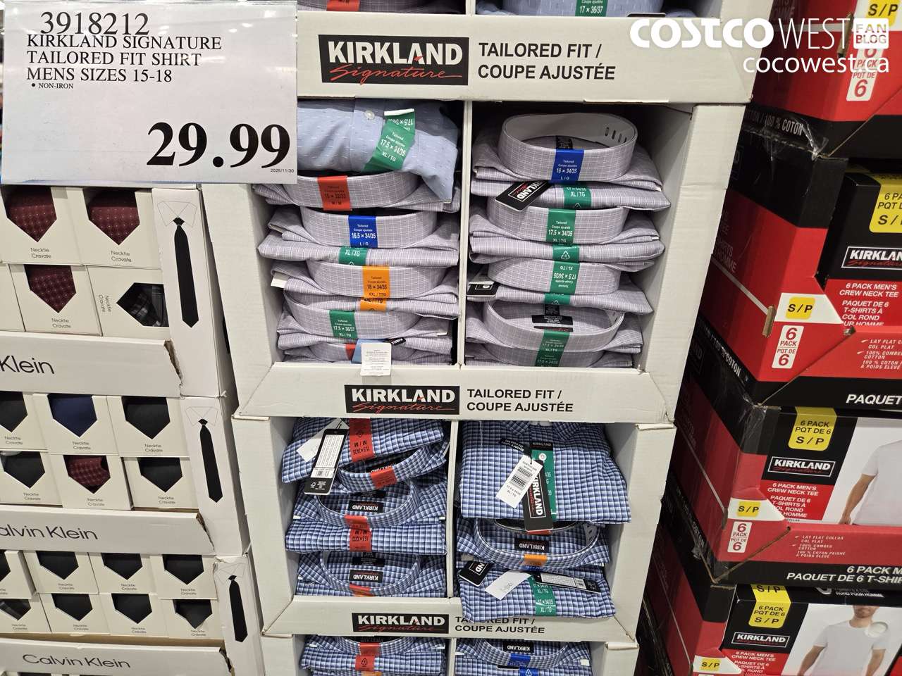 3918212 KIRKLAND SIGNATURE TAILORED FIT SHIRT MENS SIZES 15-18 $29.99