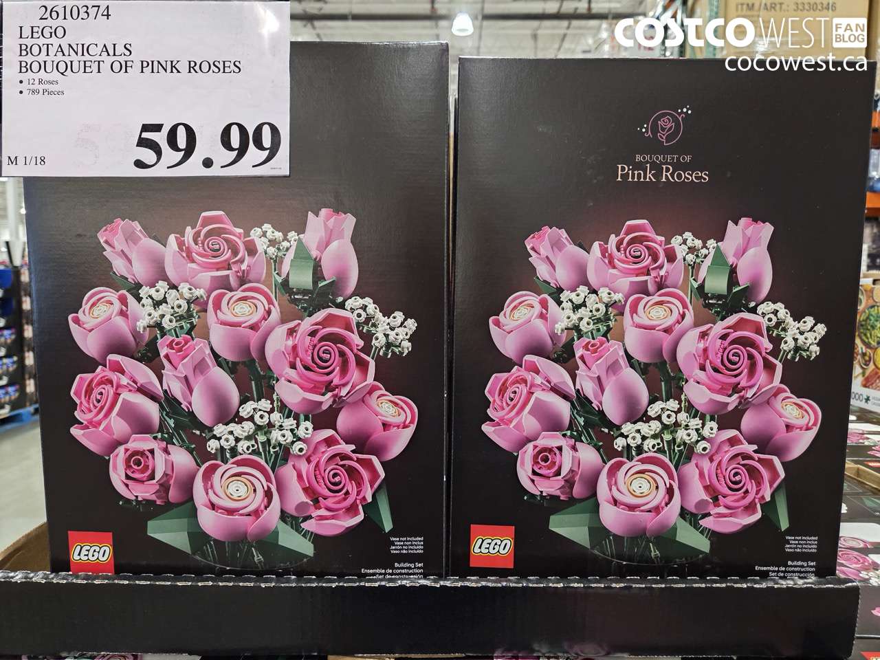 2610374 LEGO BOTANICALS BOUQUET OF PINK ROSES $59.99