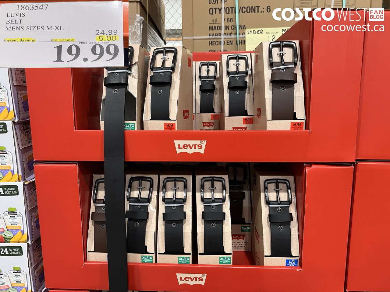 1863547 LEVIS BELT PANT SIZES M-XL ($5.00 INSTANT SAVINGS EXPIRES ON 2026-02-01) $19.99