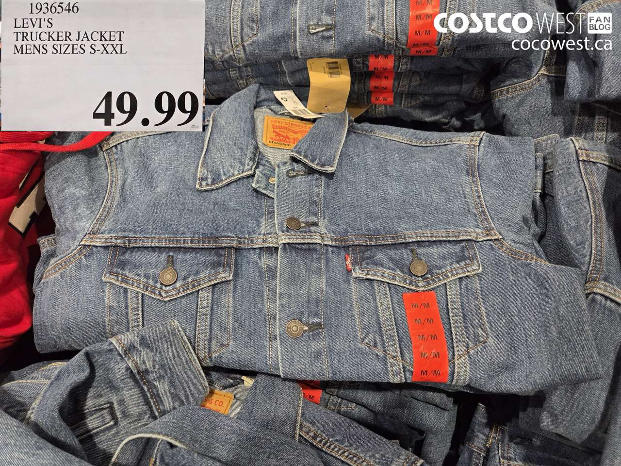 1936546 LEVI'S JACKET SIZES S-XXL $49.99