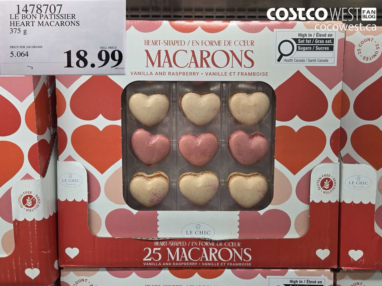 1478707 LE BON PATISSIER HEART MACARONS 375G $18.99