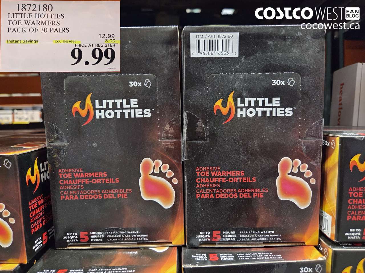 1872180 LITTLE HOTTIES TOE WARMERS PACK OF 30 PAIRS ($3.00 INSTANT SAVINGS EXPIRES ON 2026-02-01) $9.99
