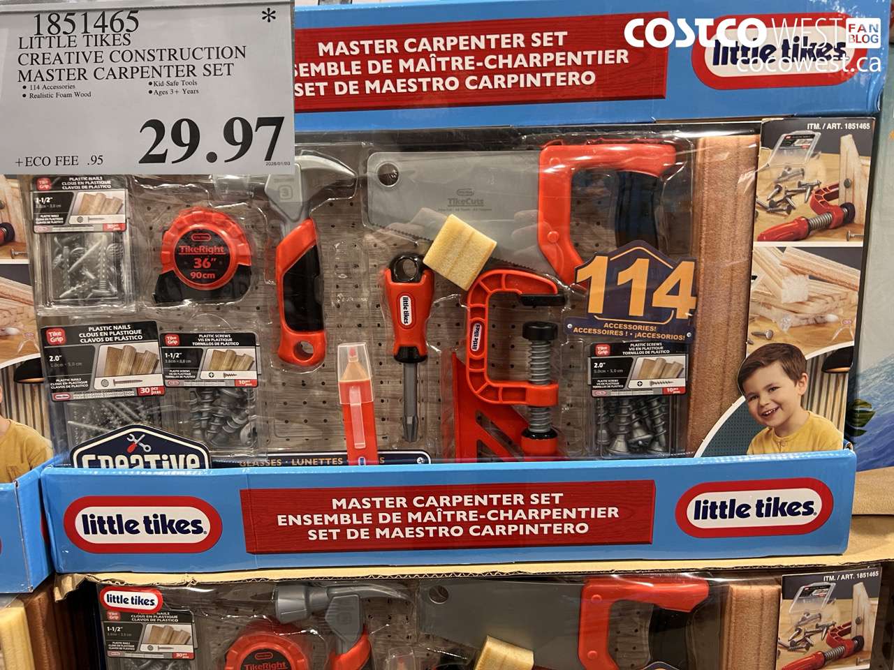 1851465 LITTLE TIKES CREATIVE CONSTRUCTION MASTER CARPENTER SET $29.97