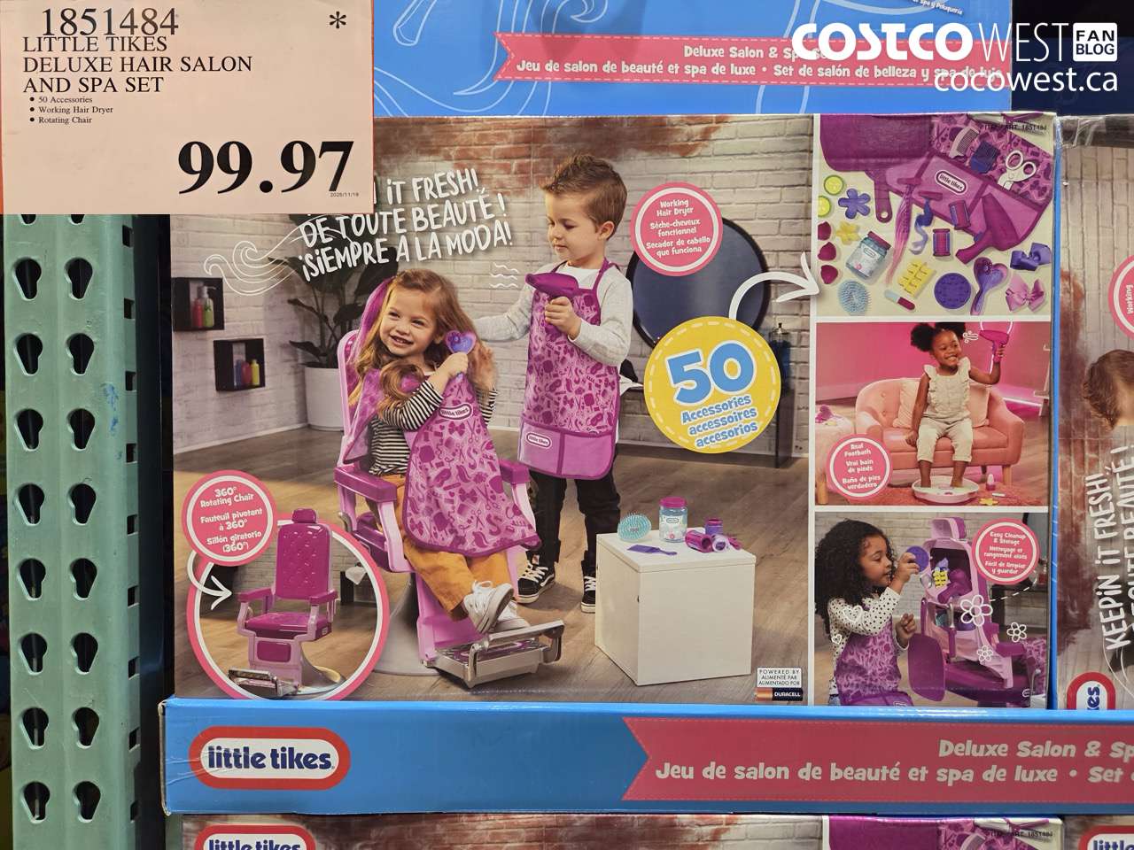 1851484 LITTLE TIKES DELUXE HAIR SALON AND SPA SET $99.97