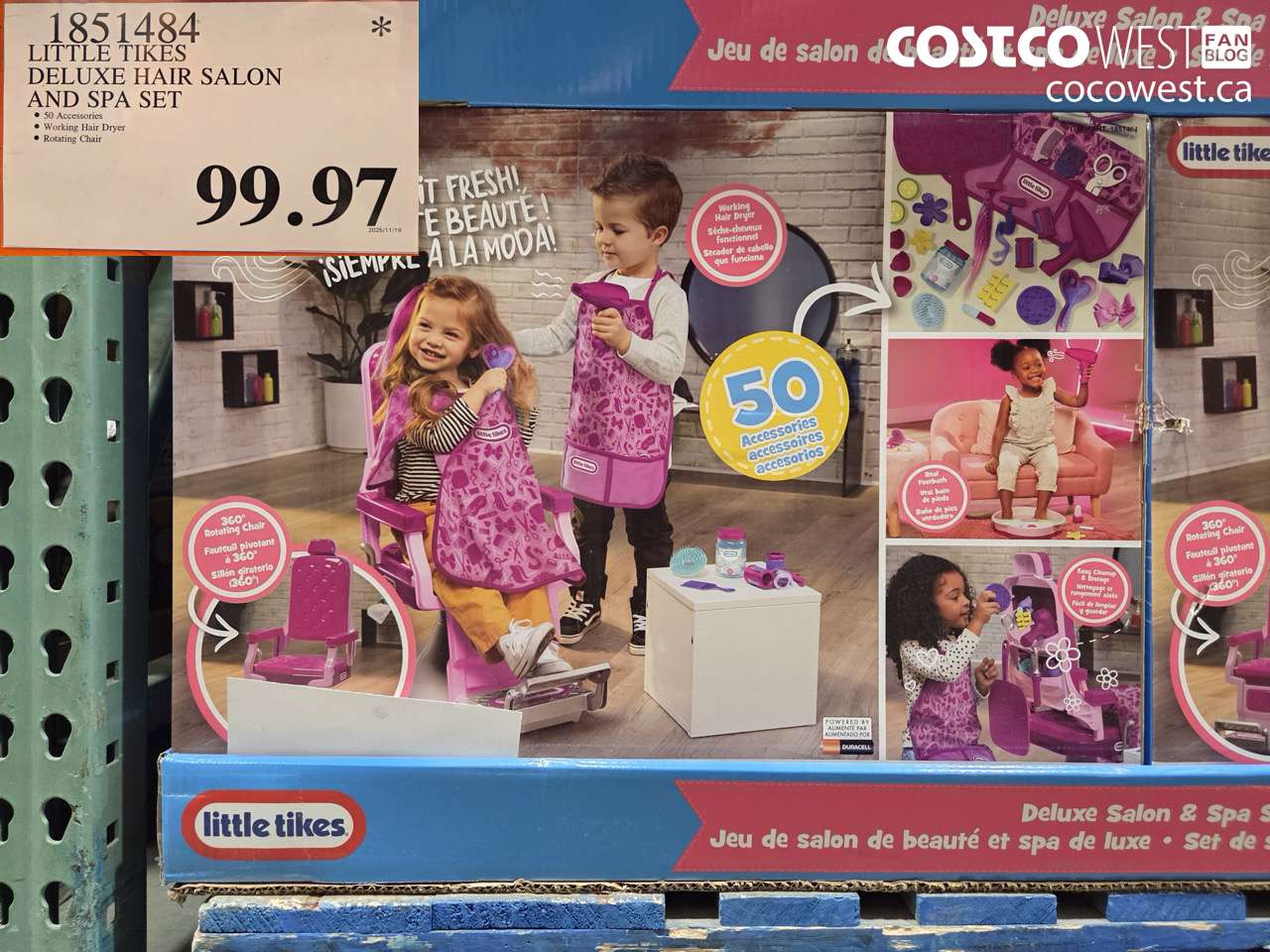 1851484 LITTLE TIKES DELUXE HAIR SALON AND SPA SET $99.97