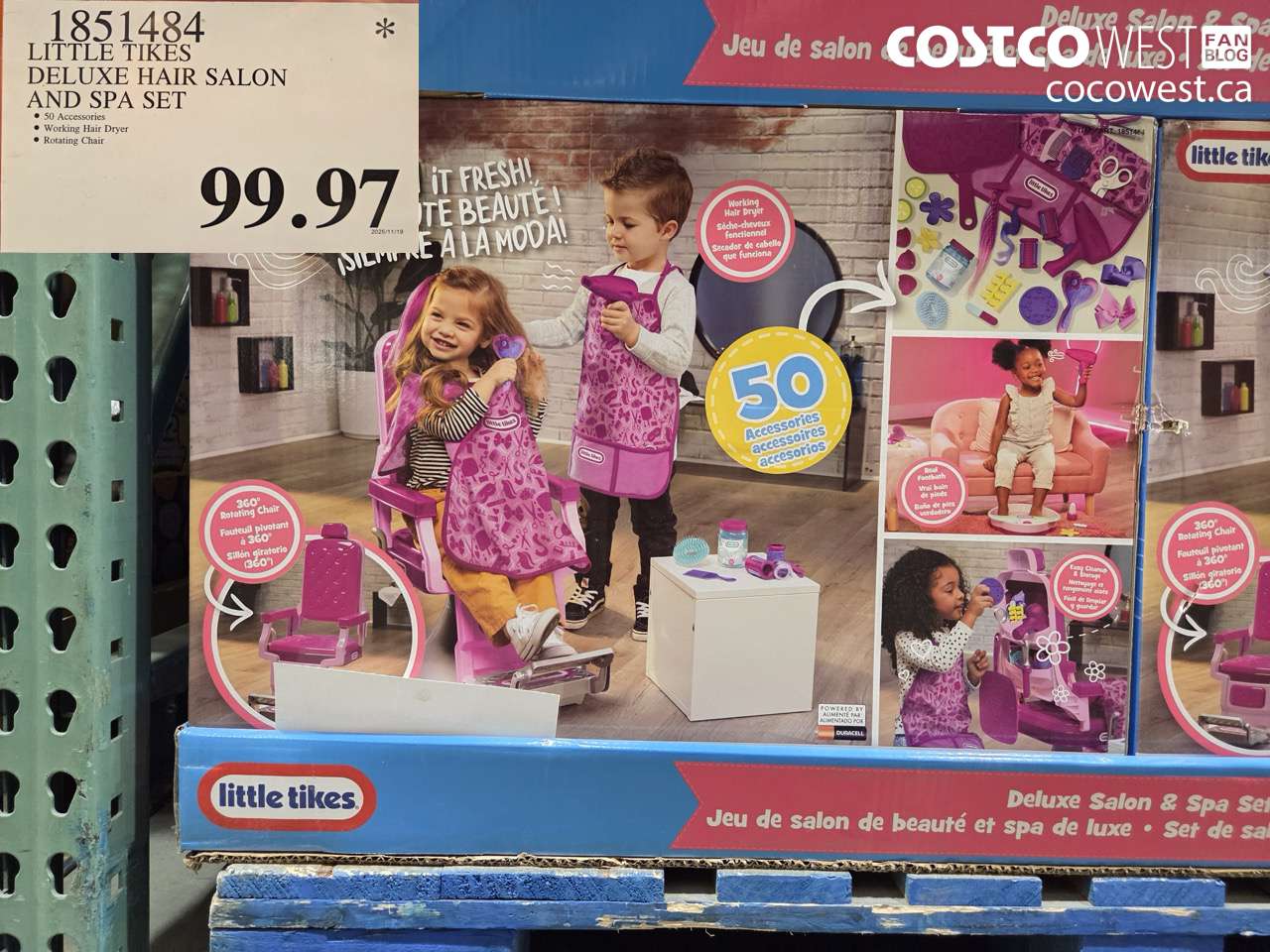 1851484 LITTLE TIKES DELUXE HAIR SALON AND SPA SET $99.97