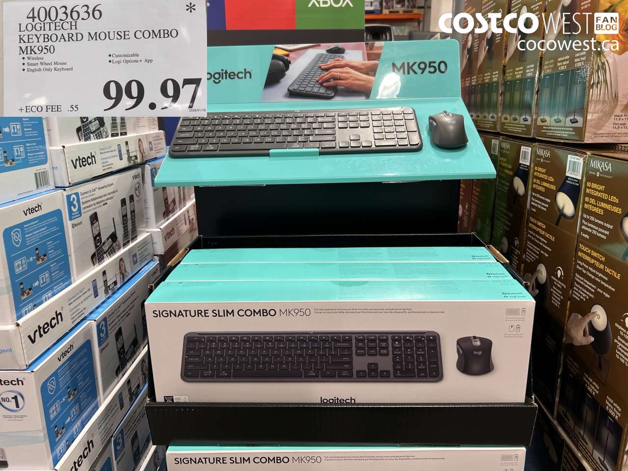 4003636 LOGITECH KEYBOARD MOUSE COMBO MK950 $99.97