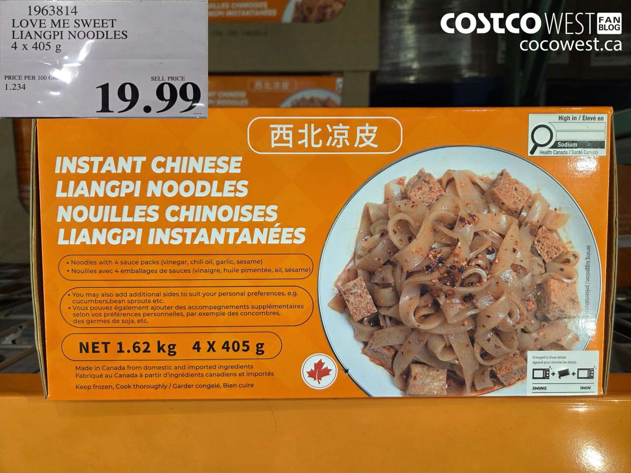 1963814 LOVE ME SWEET LIANGPI NOODLES 4 X 405G $19.99