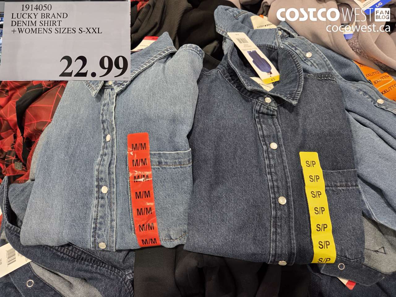 1914050 LUCKY BRAND DENIM SHIRT WOMENS SIZES S-XXL $22.99