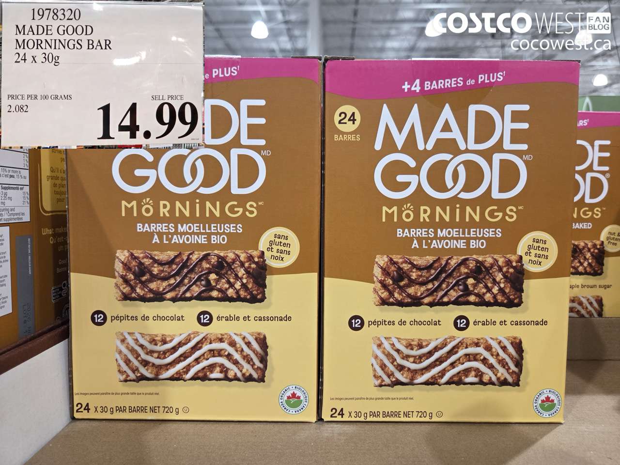 1978320 MADE GOOD MORNINGS BAR 24 X 30G $14.99