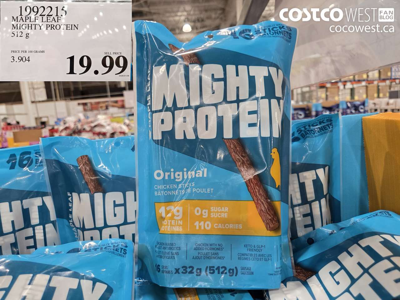 1992215 MAPLE LEAF MIGHTY PROTEIN 512G $19.99