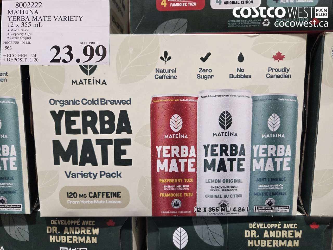 8002222 MATEINA YERBA MATE VARIETY 12 X 335ML $23.99