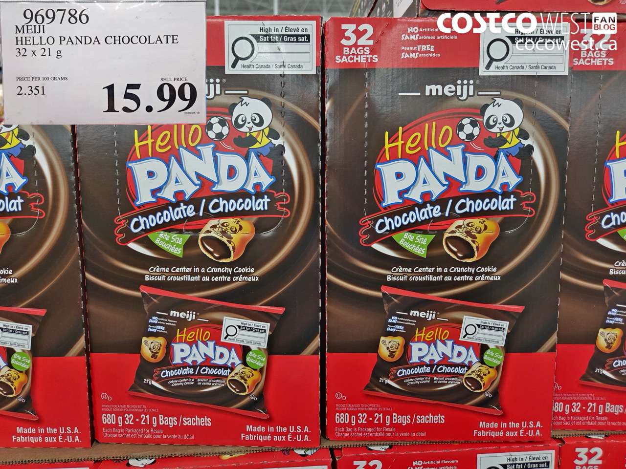 969786 MEIJI HELLO PANDA 32 x 21 g $15.99
