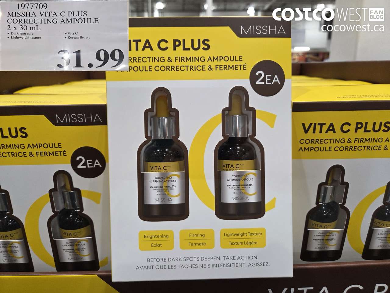 1977709 MISSHA VITA C PLUS CORRECTING AMPOULE 2 X 30ML $31.99