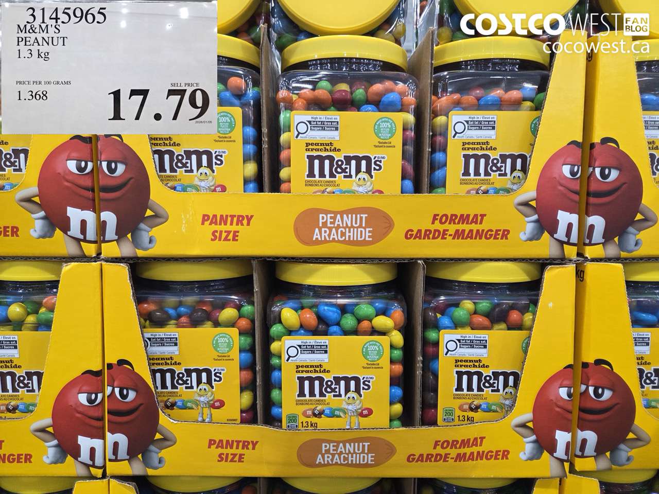 3145965 M&M'S PEANUT 1.3 kg $17.79