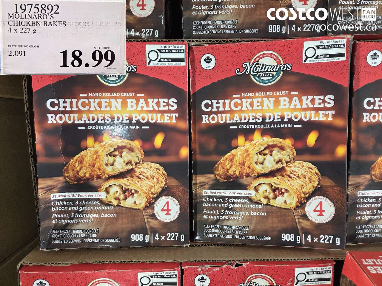 1975892 MOLINARO'S CHICKEN BAKES 4 X 227G $18.99