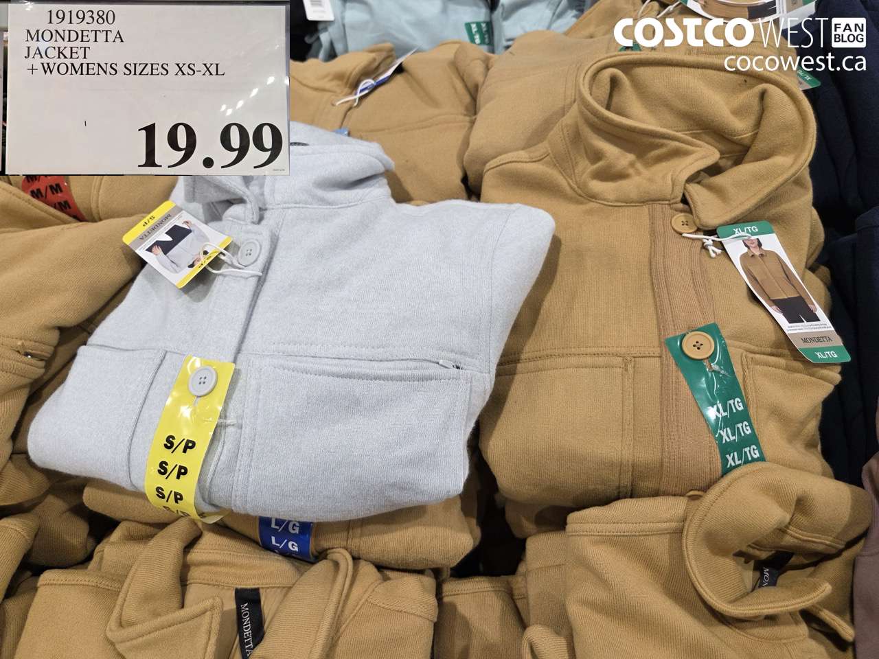 1919380 MONDETTA JACKET WOMENS SIZES XS-XL $19.99