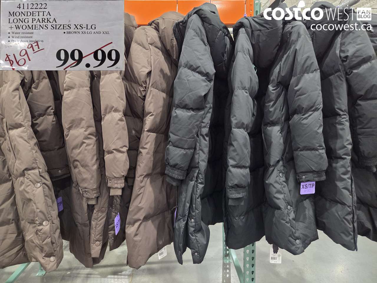 4112222 MONDETTA LONG PARKA WOMENS SIZES XS-LG $69.97