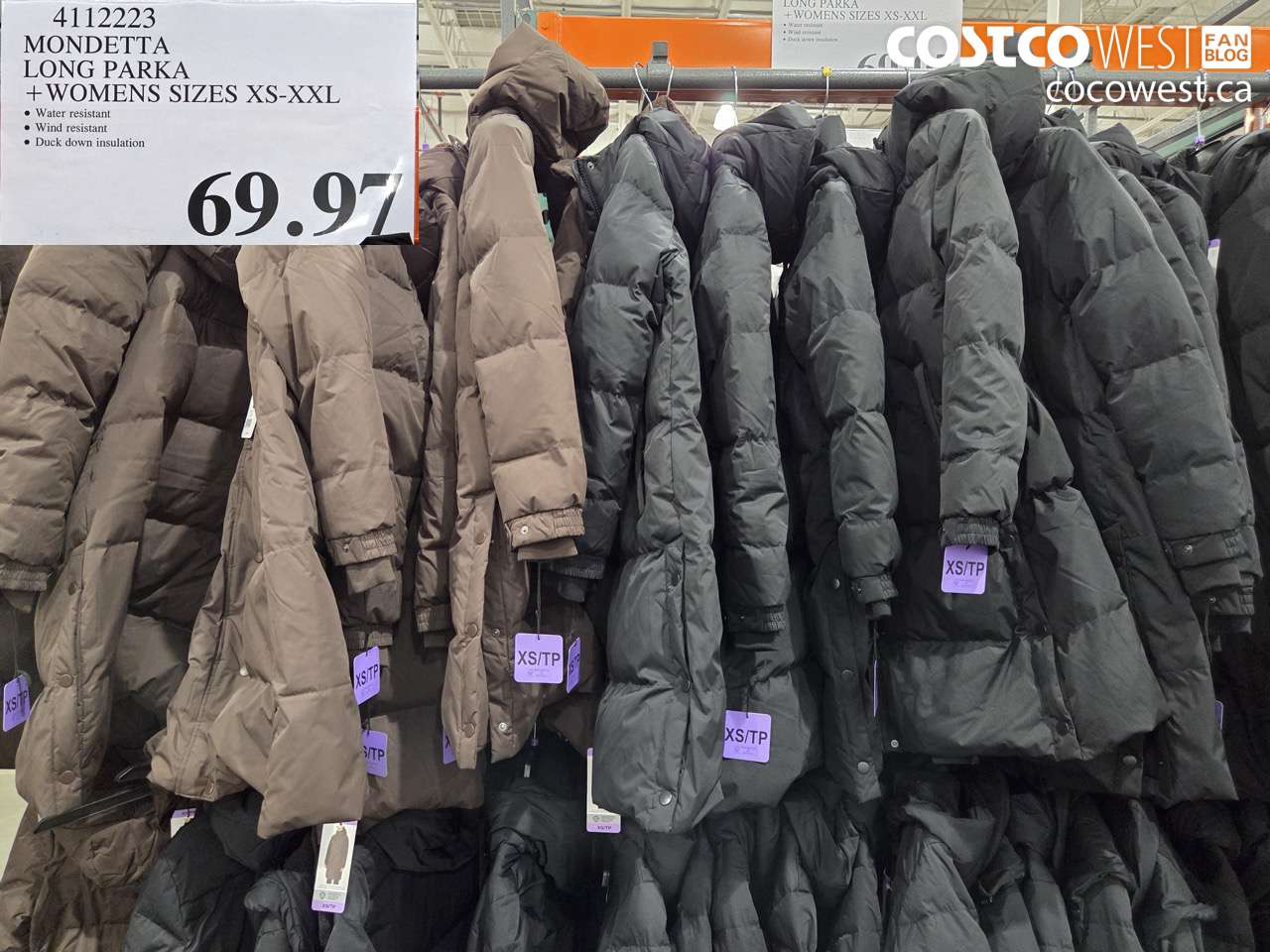 4112223 MONDETTA LONG PARKA WOMENS SIZES XS-XXL $69.97