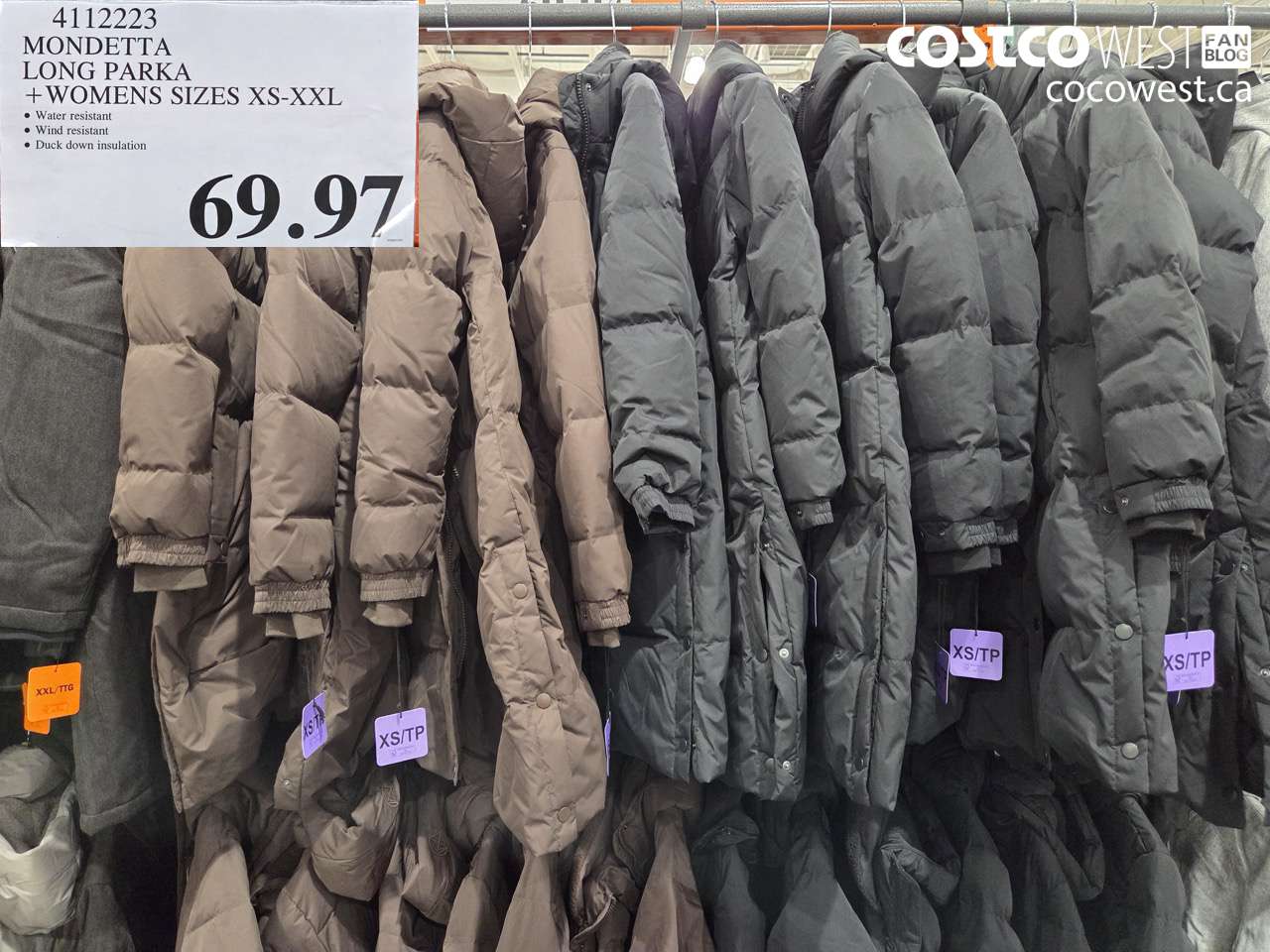 4112223 MONDETTA LONG PARKA WOMENS SIZES XS-XXL $69.97