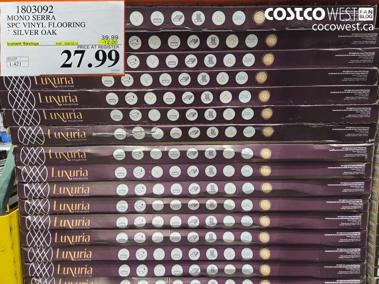 1803092 MONO SERRA SPC VINYL FLOORING SILVER OAK ($12.00 INSTANT SAVINGS EXPIRES ON 2026-02-15) $27.99