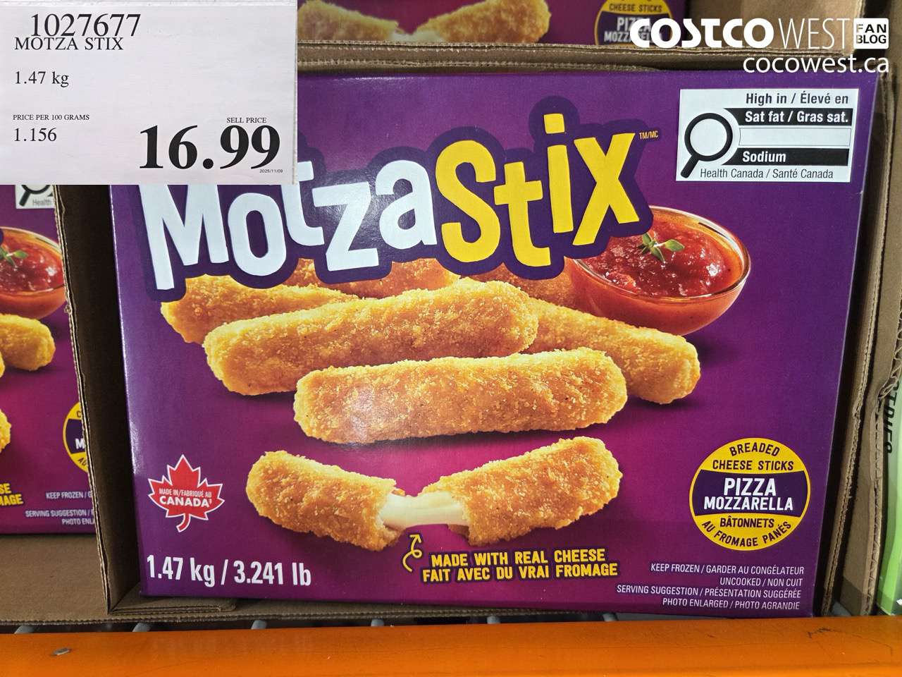 1027677 MOTZA STIX 1.47 kg $16.99