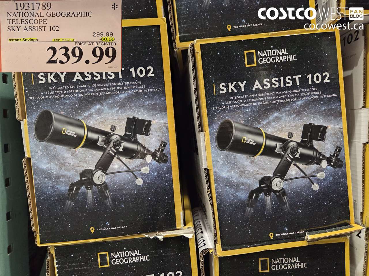 1931789 NATIONAL GEOGRAPHIC TELESCOPE SKY ASSIST 102 ($60.00 INSTANT SAVINGS EXPIRES ON 2026-01-11) $239.99