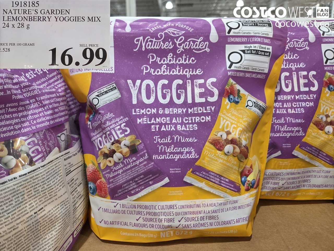 1918185 NATURE'S GARDEN LEMONBERRY YOGGIES MIX 24 X 28G $16.99