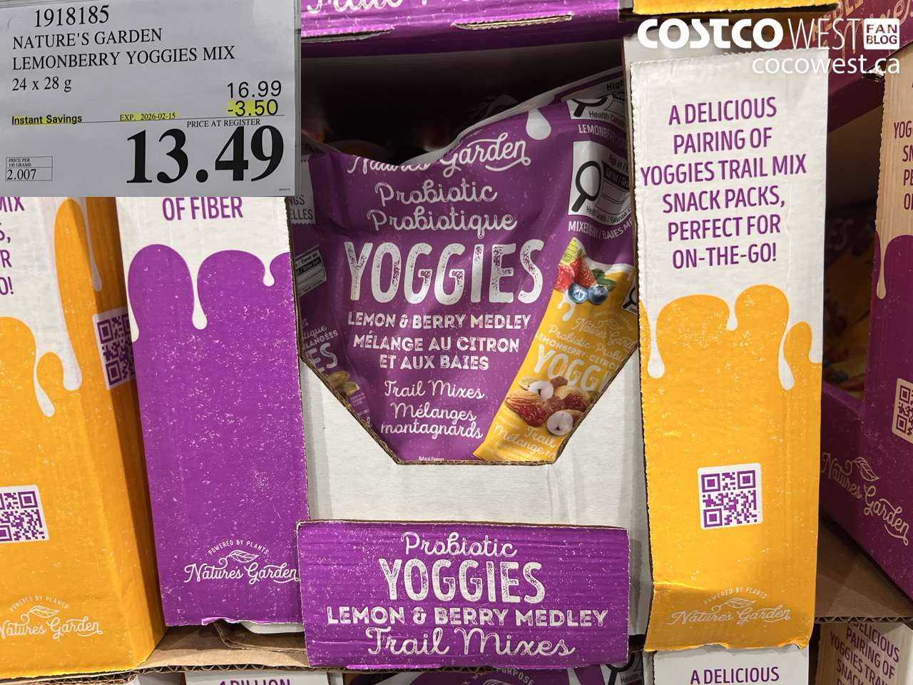 1918185 NATURE'S GARDEN LEMONBERRY YOGGIES MIX 24 X 28G ($3.50 INSTANT SAVINGS EXPIRES ON 2026-02-15) $13.49