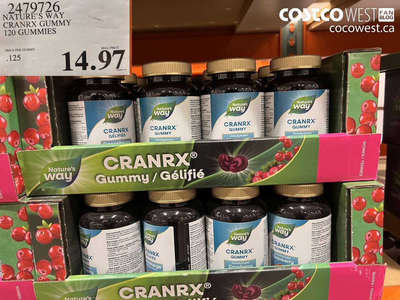 2479726 NATURE'S WAY CRANRX GUMMY 120 GUMMIES $14.97