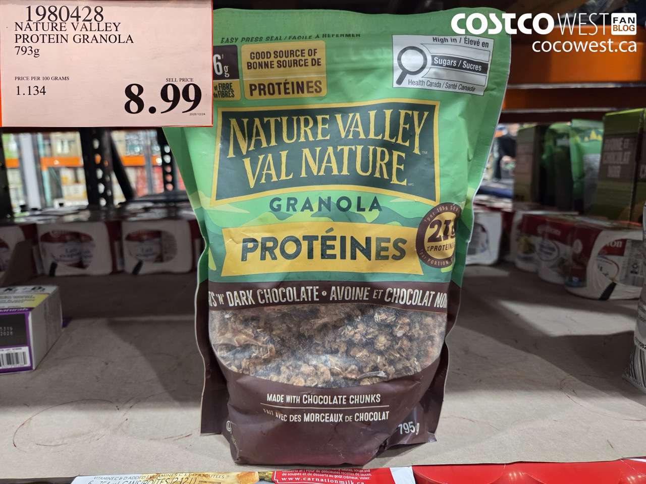 1980428 NATURE VALLEY PROTEIN GRANOLA 793G $8.99