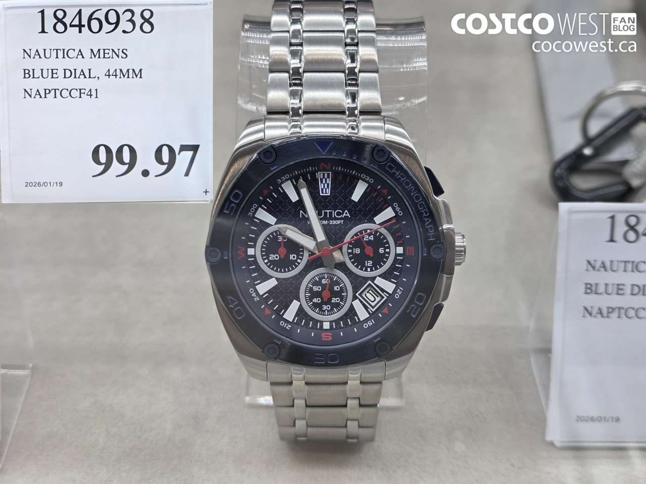 1846938 NAUTICA MENS BLUE DIAL 44MM NAPTCCF41 $99.97