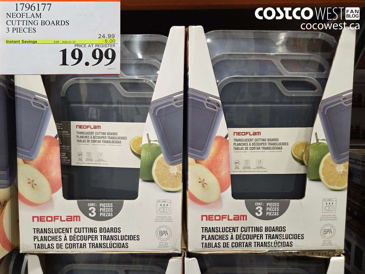 1796177 NEOFLAM CUTTING BOARDS 3 PIECES ($5.00 INSTANT SAVINGS EXPIRES ON 2026-01-25) $19.99