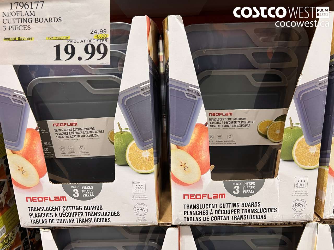 1796177 NEOFLAM CUTTING BOARDS 3 PIECES ($5.00 INSTANT SAVINGS EXPIRES ON 2026-01-25) $19.99
