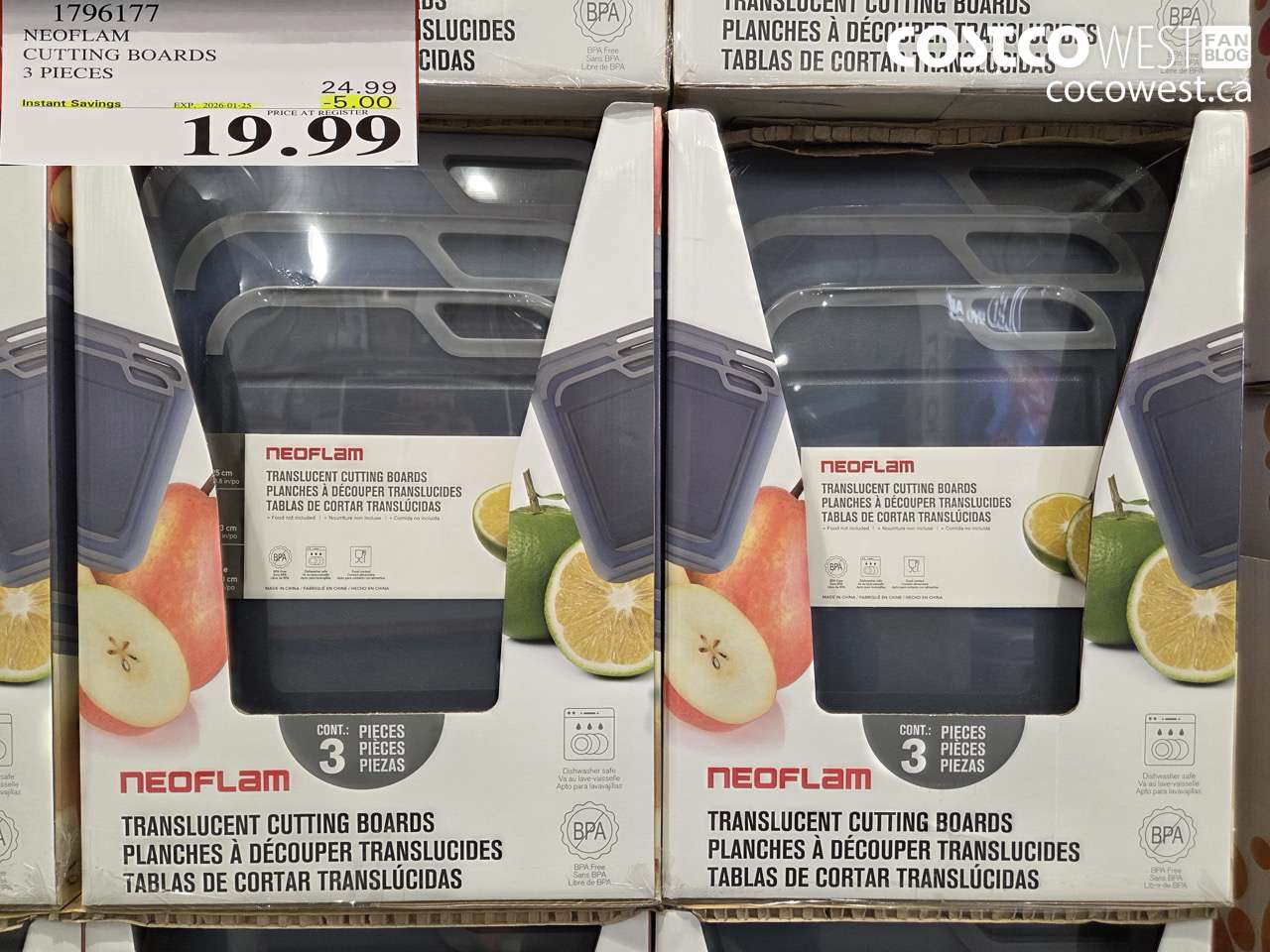 1796177 NEOFLAM CUTTING BOARDS 3 PIECES ($5.00 INSTANT SAVINGS EXPIRES ON 2026-01-25) $19.99