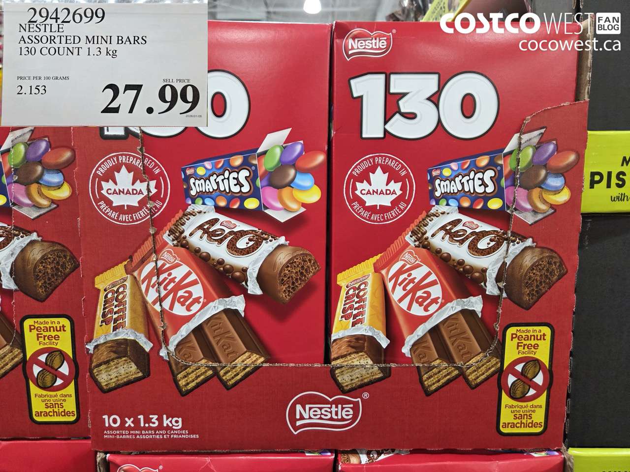 2942699 NESTLE FAVOURITES 130 COUNT 1.3KG $27.99