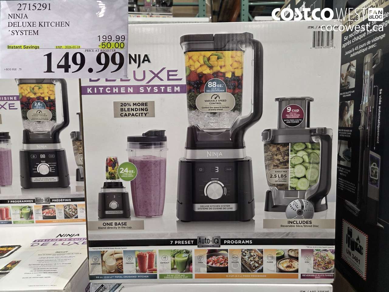 2715291 NINJA KITCHEN SYSTEM DELUXE ($50.00 INSTANT SAVINGS EXPIRES ON 2026-01-18) $149.99