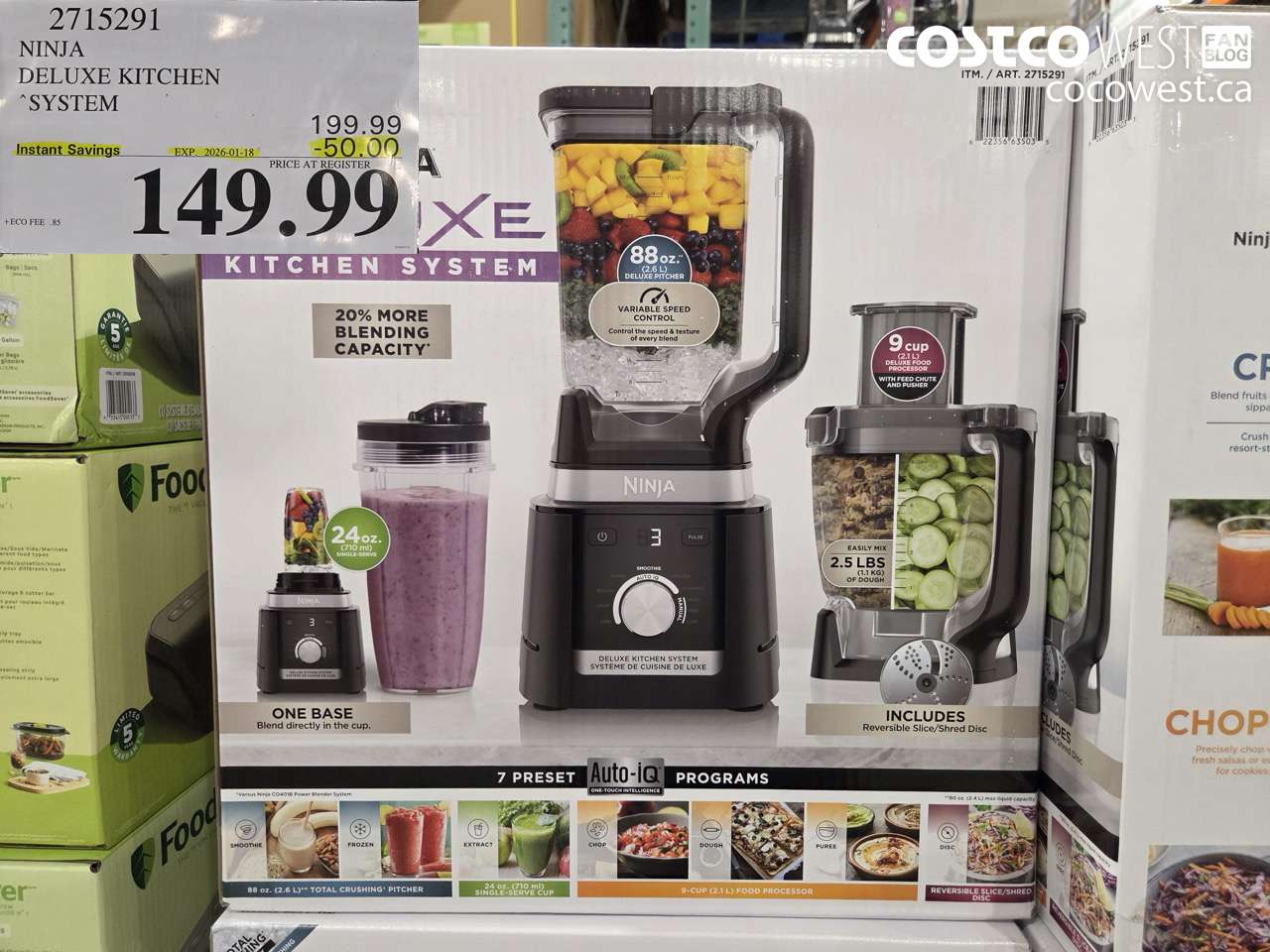 2715291 NINJA KITCHEN SYSTEM DELUXE ($50.00 INSTANT SAVINGS EXPIRES ON 2026-01-18) $149.99