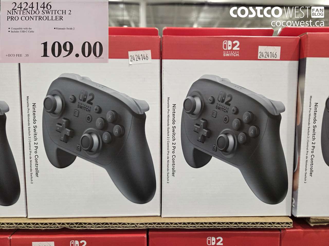 2424146 NINTENDO SWITCH 2 PRO CONTROLLER $109.00