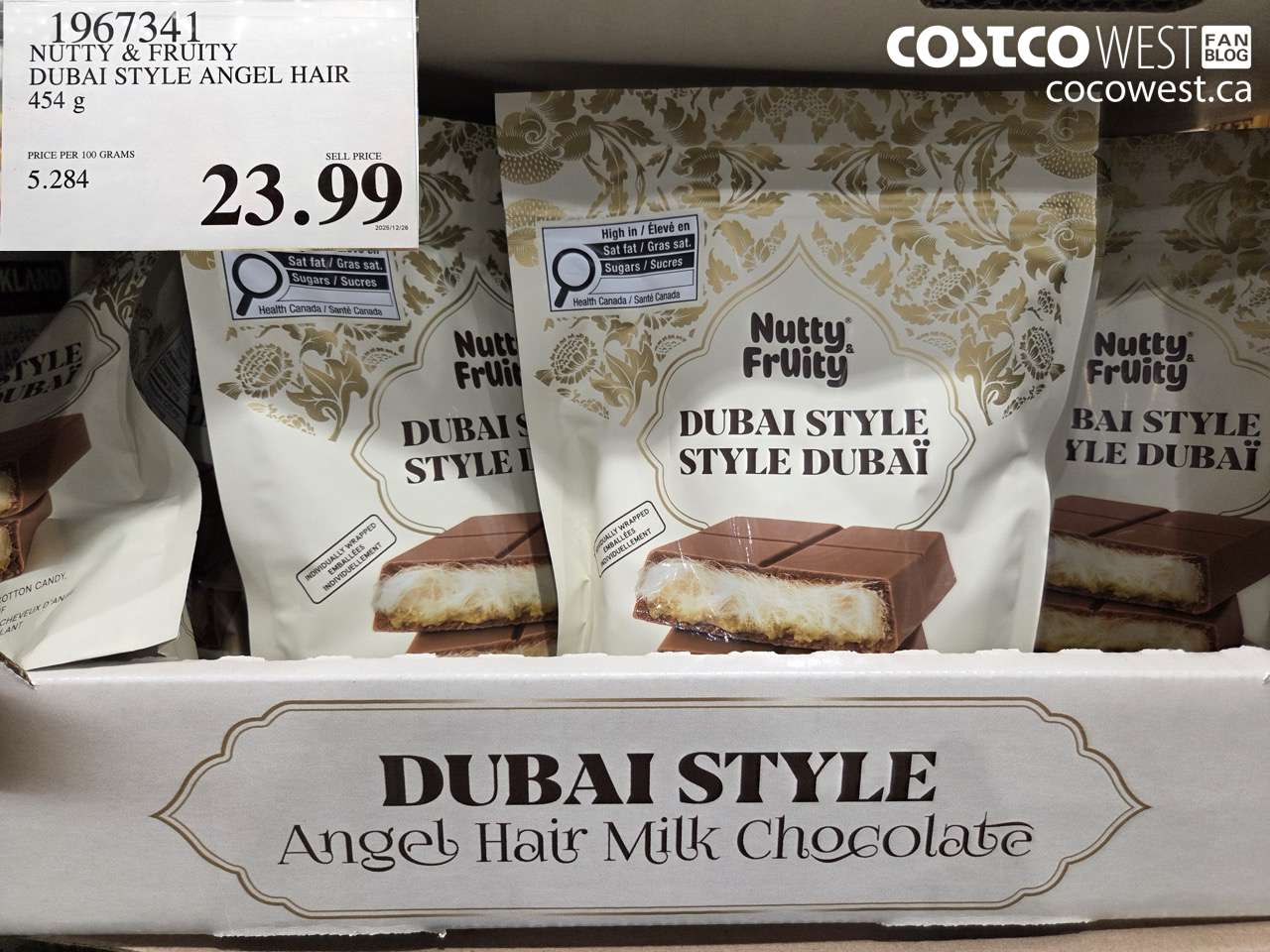 1967341 NUTTY & FRUITY DUBAI STYLE ANGEL HAIR 454G $23.99