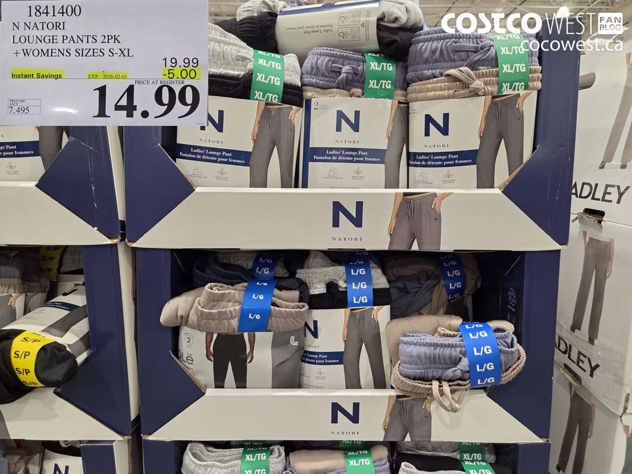 1841400 N NATORI LOUNGE PANTS 2PK LADIES SIZES S-XL ($5.00 INSTANT SAVINGS EXPIRES ON 2026-02-01) $14.99