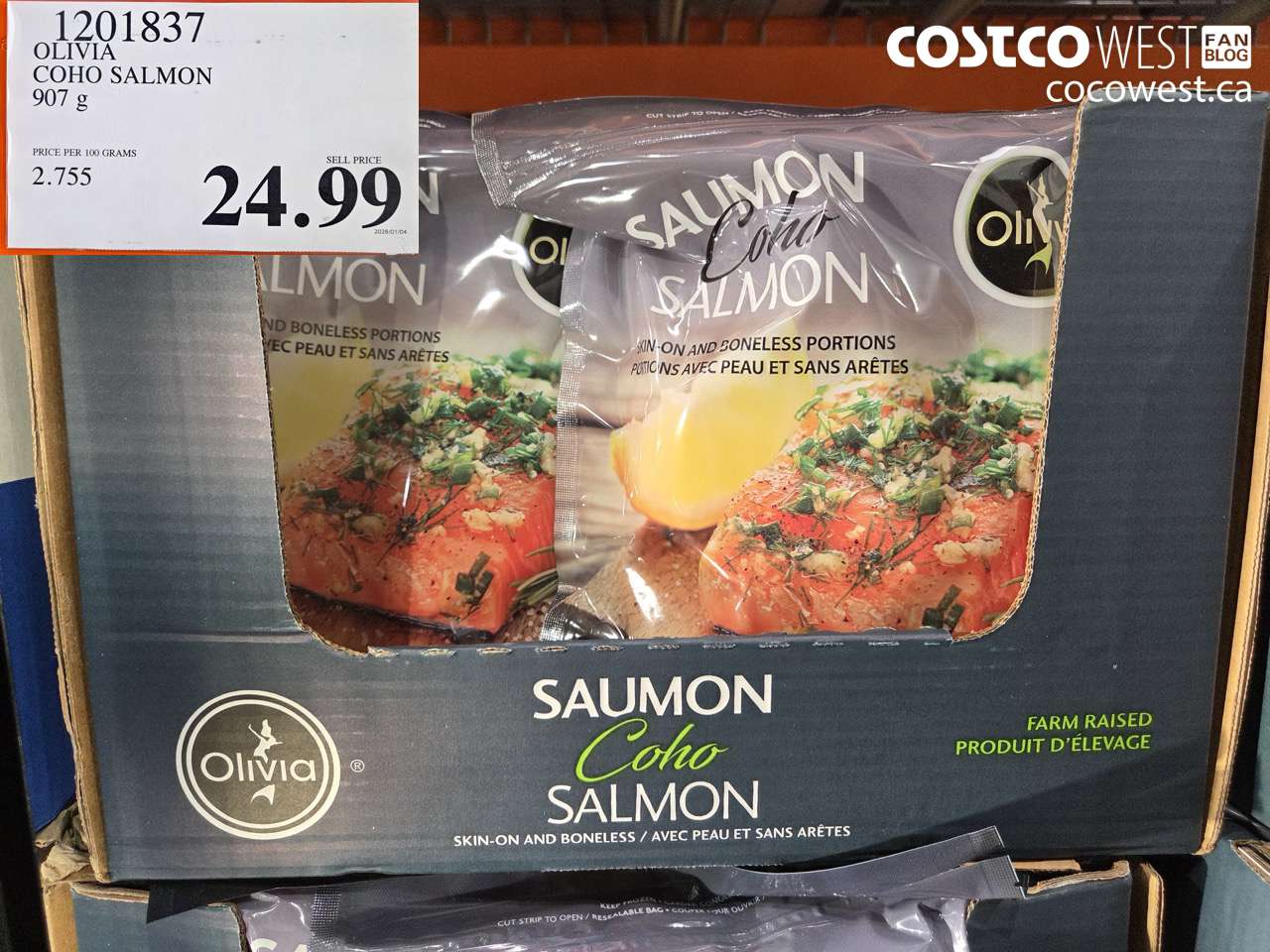 1201837 OLIVIA COHO SALMON 907 g  $24.99