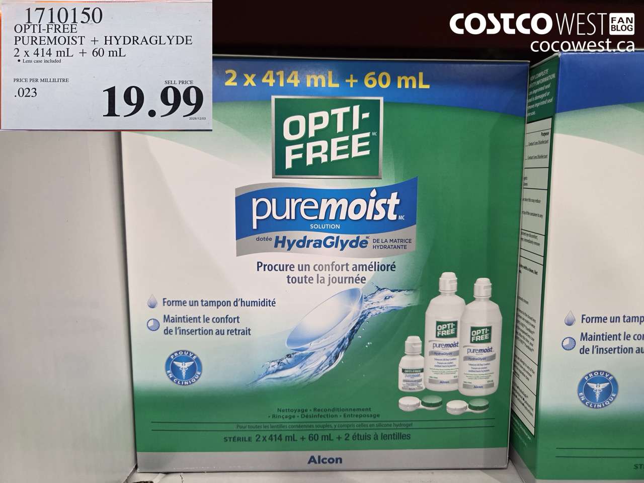 1710150 OPTI-FREE PUREMOIST 2 X 414 + 60 ML $19.99