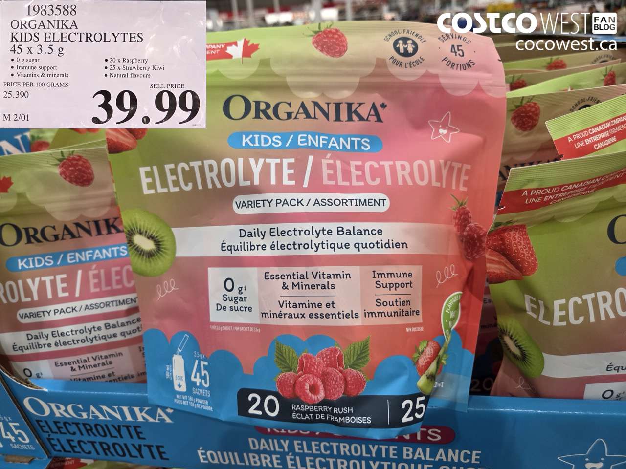 1983588 ORGANIKA KIDS ELECTROLYTES 45 X 3.5G $39.99