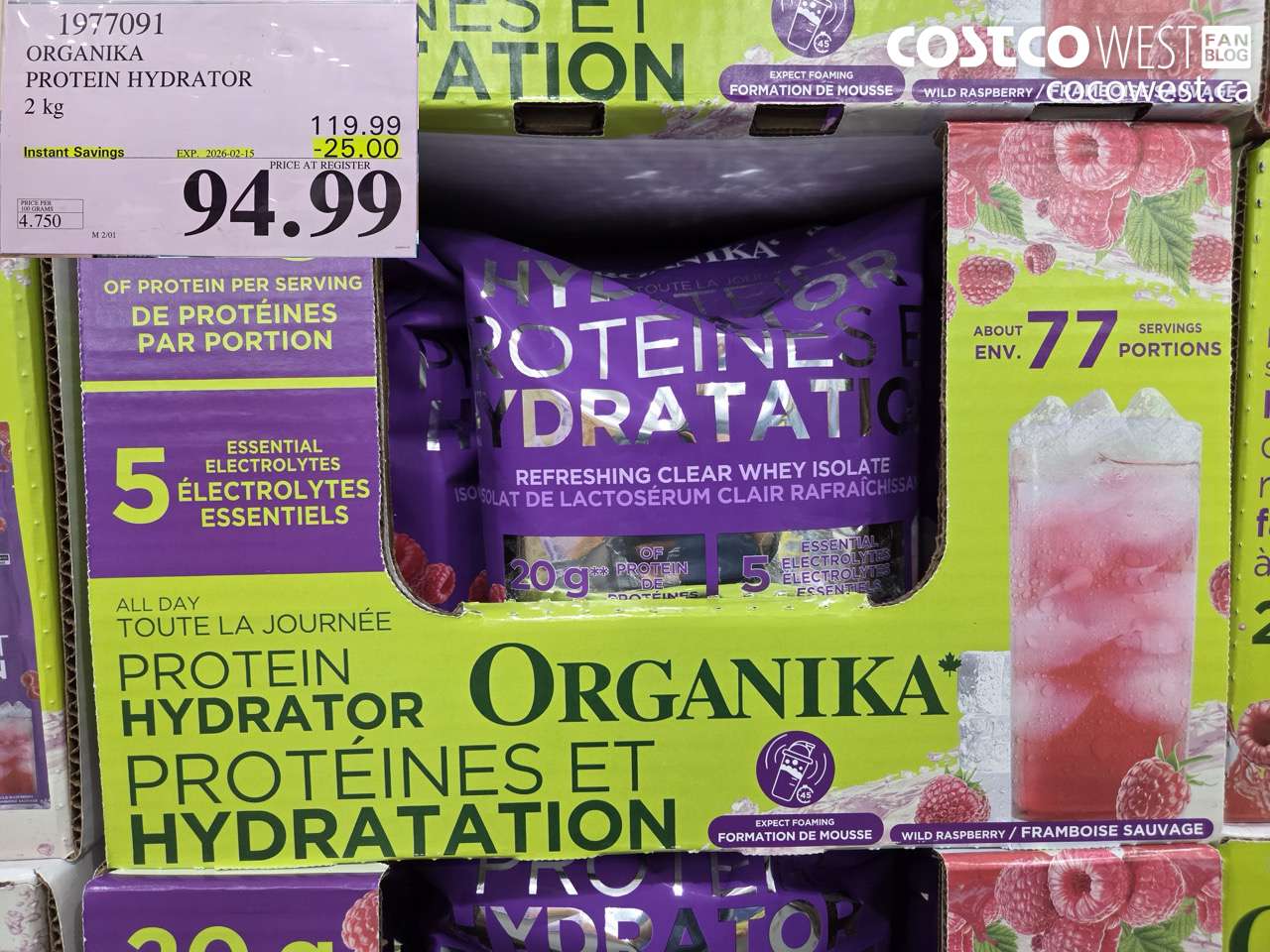 1977091 ORGANIKA PROTEIN HYDRATOR 2 KG ($25.00 INSTANT SAVINGS EXPIRES ON 2026-02-15) $94.99