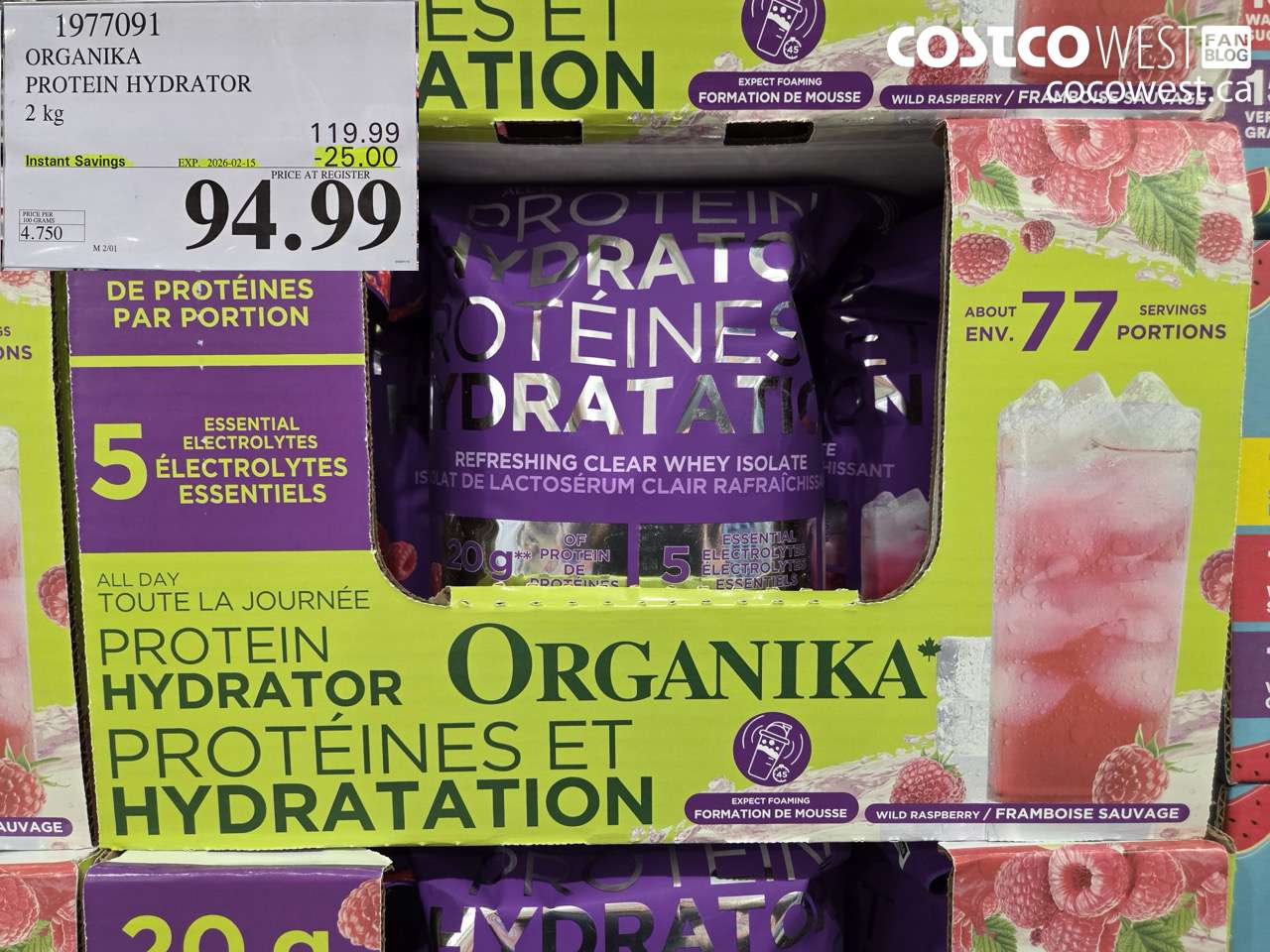 1977091 ORGANIKA PROTEIN HYDRATOR 2 KG ($25.00 INSTANT SAVINGS EXPIRES ON 2026-02-15) $94.99