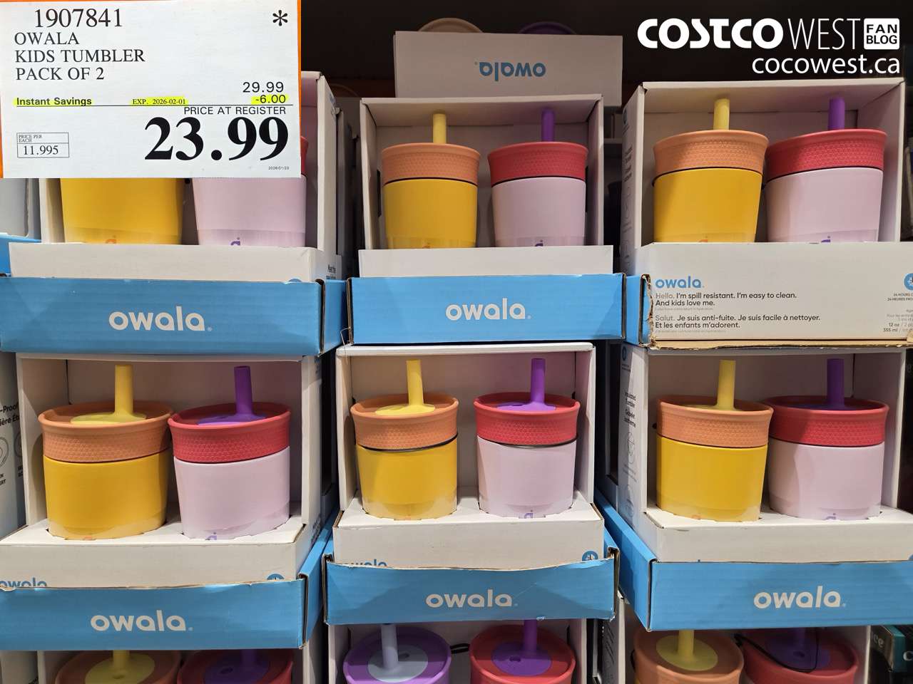 1907841 OWALA KIDS TUMBLER PACK OF 2 ($6.00 INSTANT SAVINGS EXPIRES ON 2026-02-01) $23.99