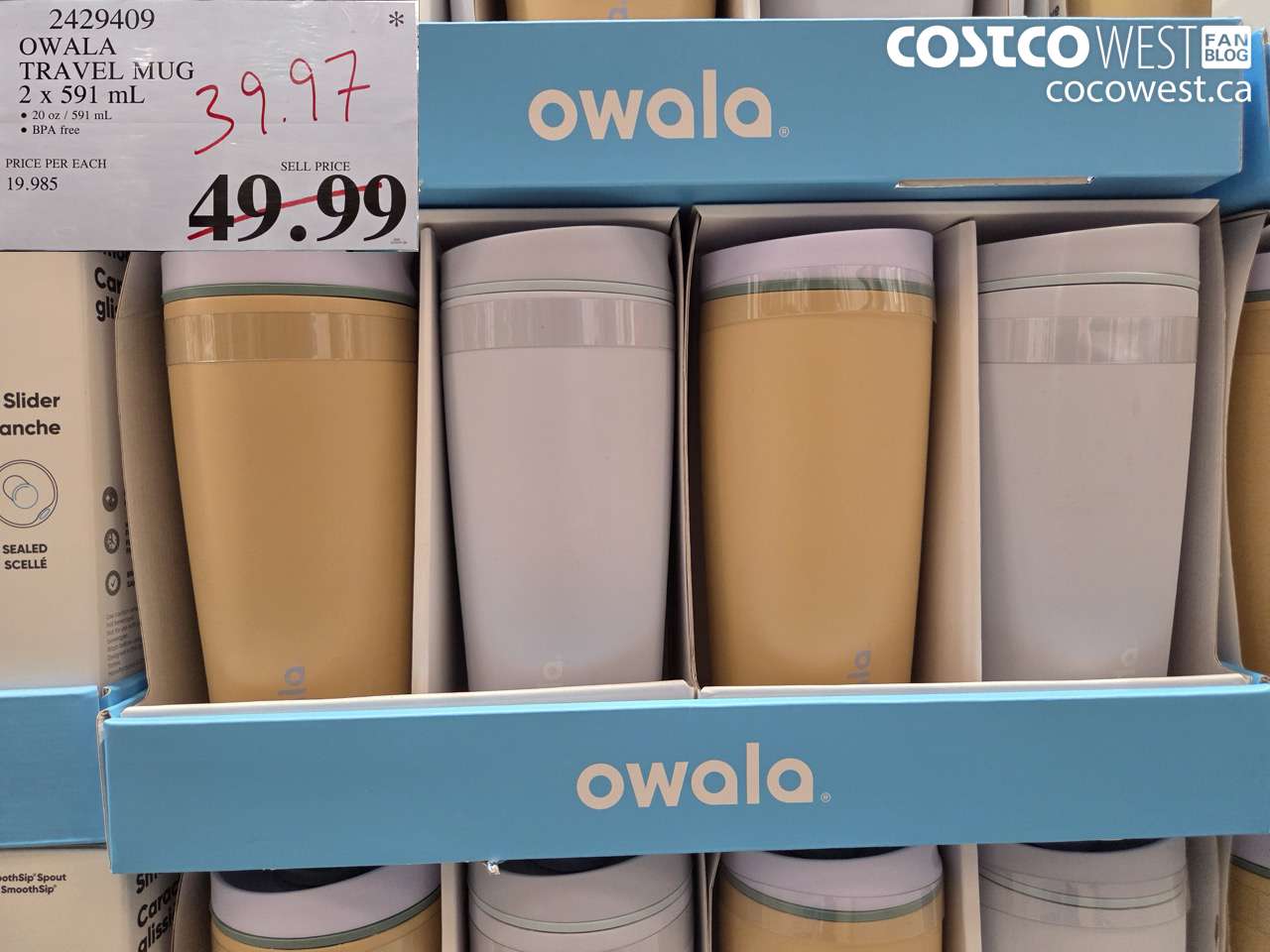 2429409 OWALA TRAVEL MUG 2 X 591ML $39.97