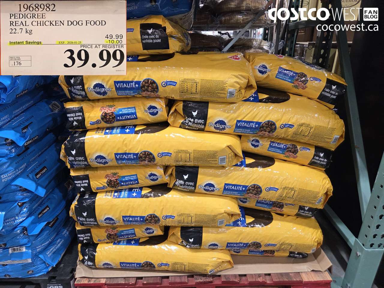 1968982 PEDIGREE REAL CHICKEN DOG FOOD 22.7 kg ($10.00 INSTANT SAVINGS EXPIRES ON 2026-01-25) $39.99