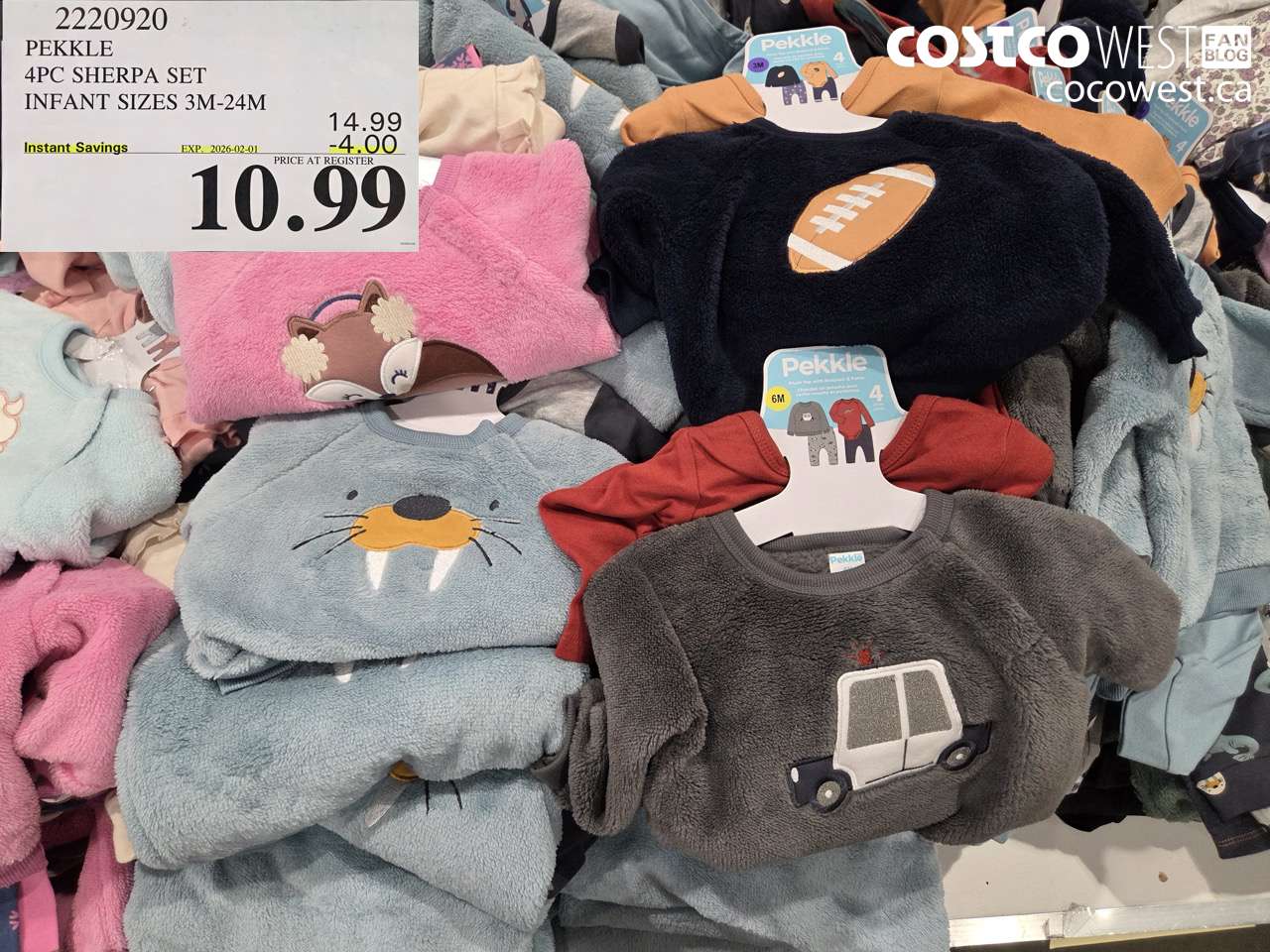 2220920 PEKKLE 4PC SHERPA SET INFANT SIZES 3M-24M ($4.00 INSTANT SAVINGS EXPIRES ON 2026-02-01) $10.99